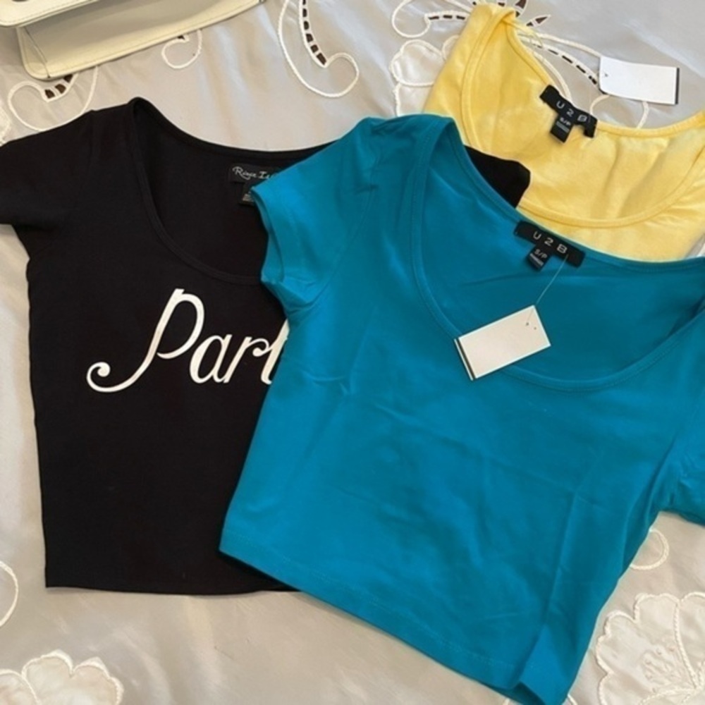 3 New Cropped T-Shirt Bundle - Picture 6 of 11